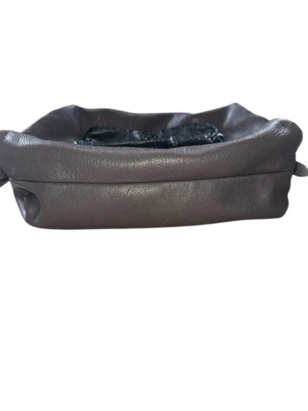 OrYany Leather Hobo Bag Dual Handles Crossbody Shoulder Strap Gray & Black